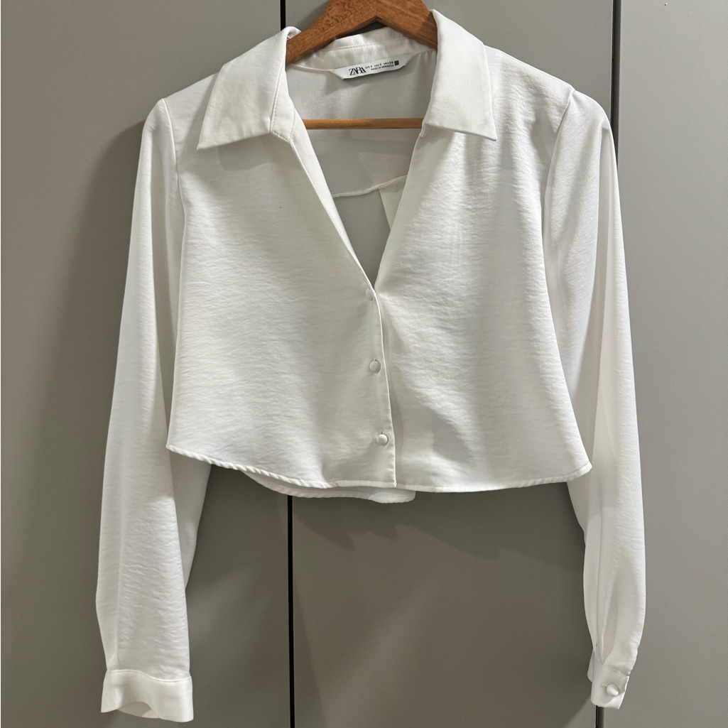 Zara Cropped Button Down